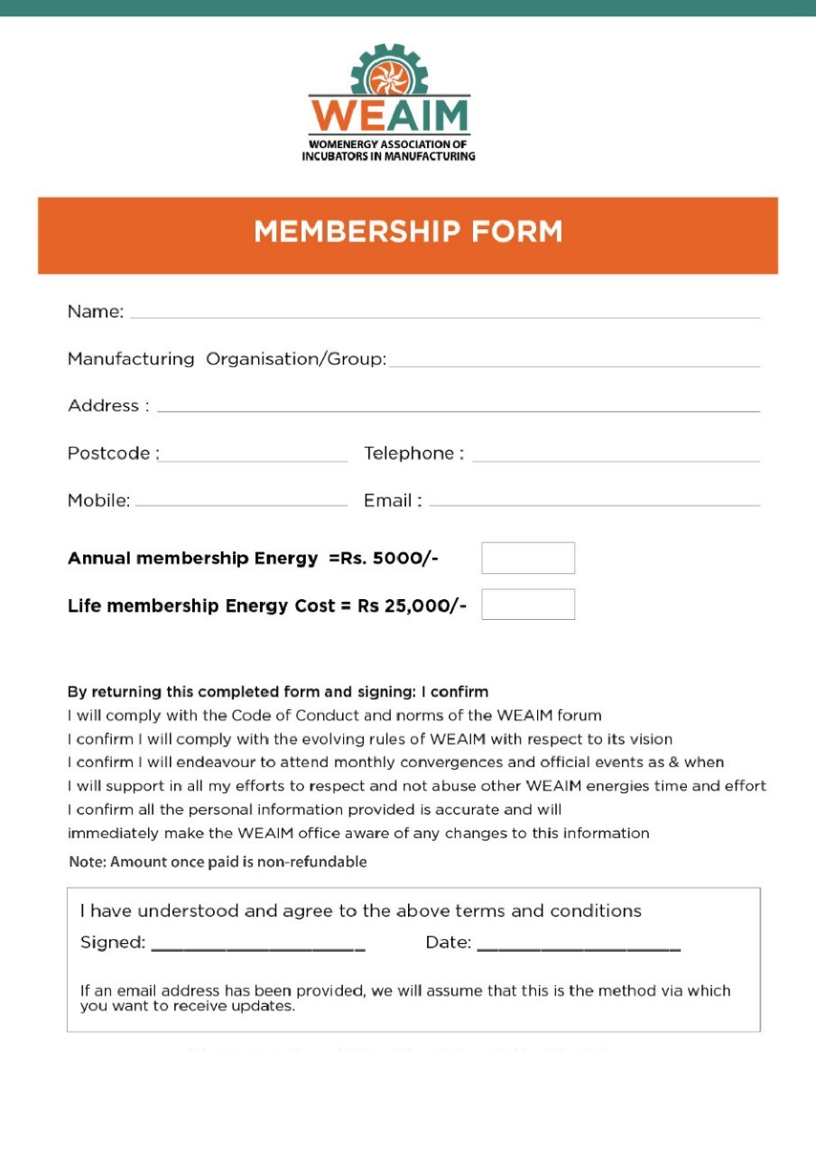 WEAIM Membership Form